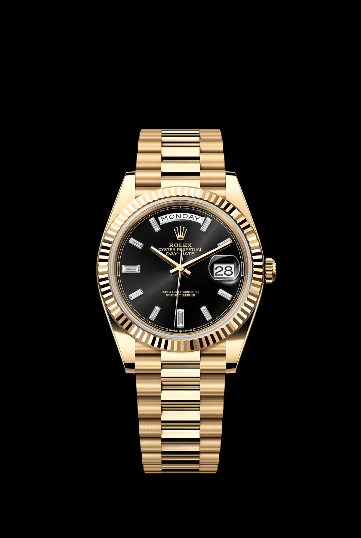 DAY-DATE 40 228238-0004 BLACK BAGUETTE DIAL