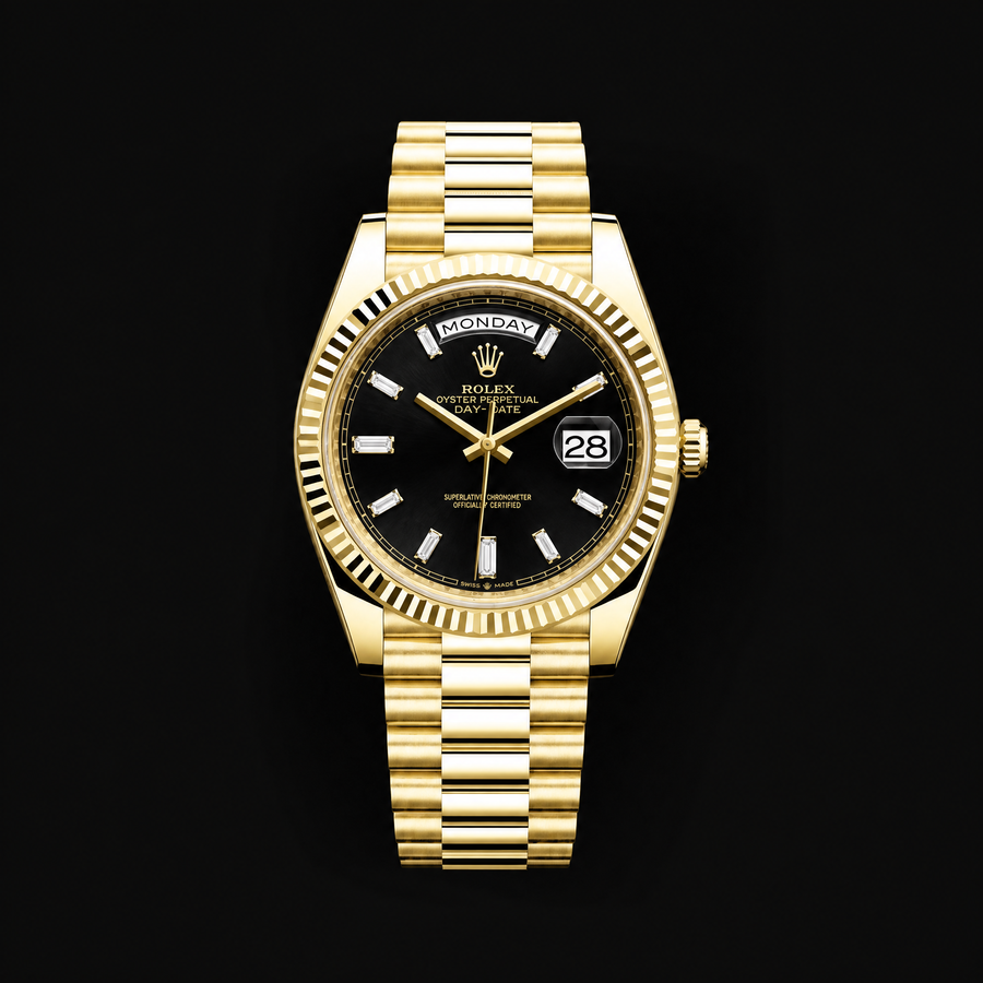 DAY-DATE 40 228238-0004 BLACK BAGUETTE DIAL
